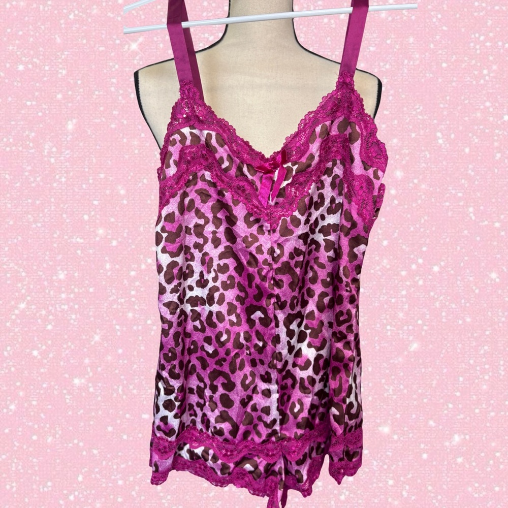 RAMPAGE Y2K PINK LEOPARD ROMPER